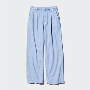 Uniqlo drapey denim pleated